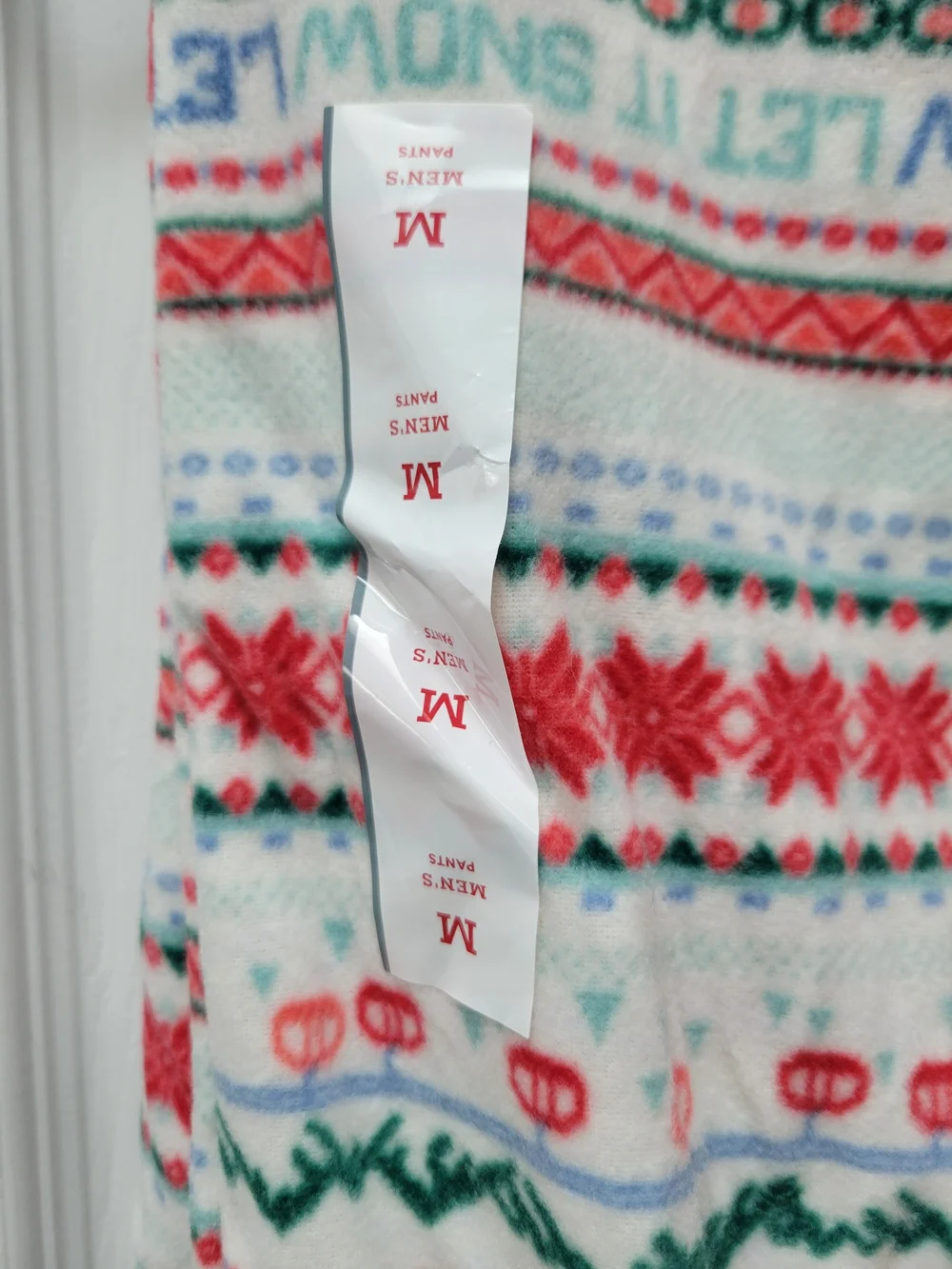 Wondershop Men’s Holiday Snowflake Pajama Pants - White, Red, Green